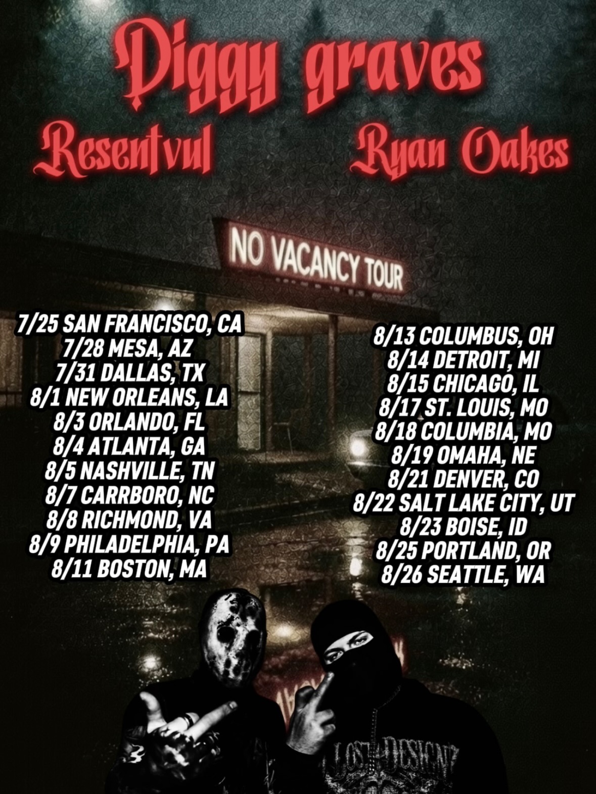 Resentvul The No Vacancy Tour Poster 2026